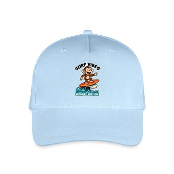 Surf Vibes, édition singe. Bon singe surfeur - Casquette de baseball bio Enfant - bleu clair - Devant