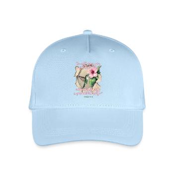 Bibelvers Christlich Kolibri - Kinder Bio Basecap - Hellblau - Vorne
