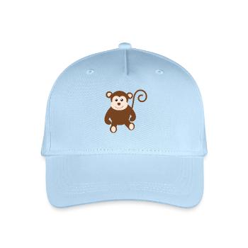 Affe - Kinder Bio Basecap - Hellblau - Vorne