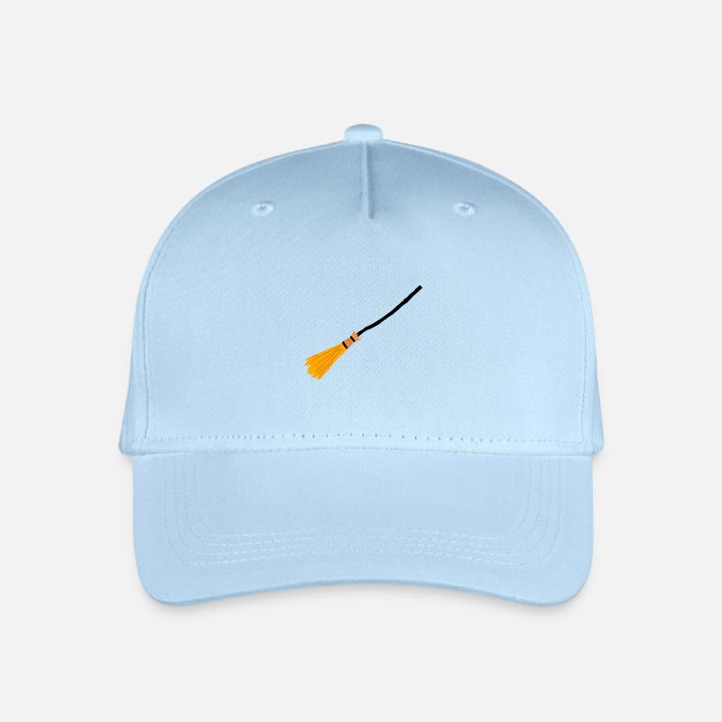 Hexenbesen - Krumm und Fliegend - Kinder Bio Basecap - Hellblau