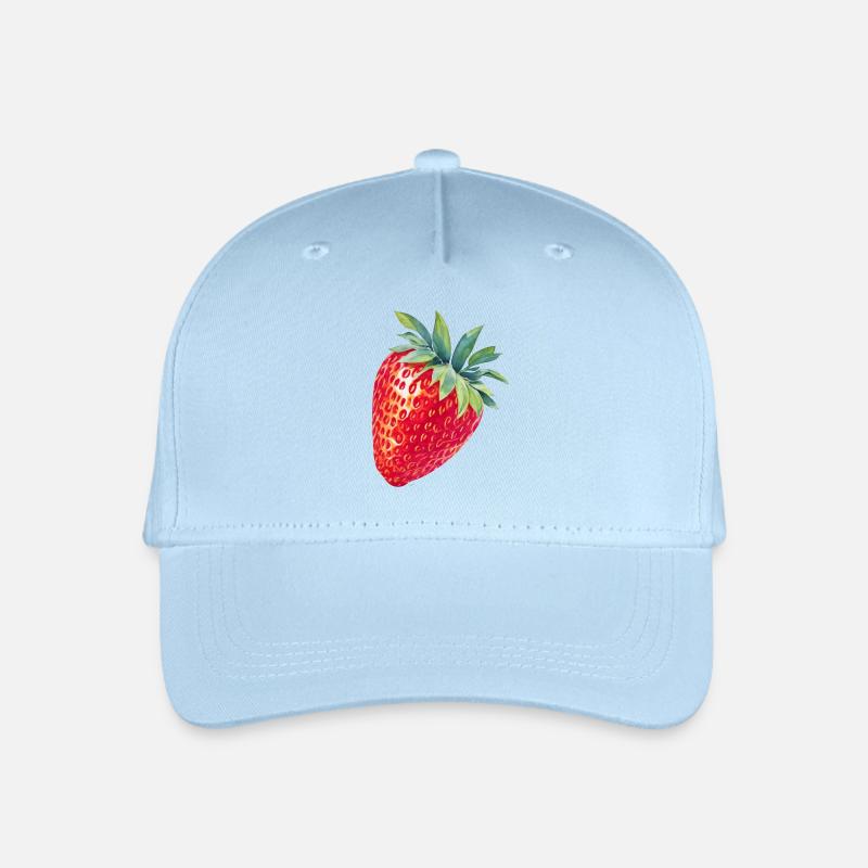 Erdbeere - Kinder Bio Basecap - Hellblau
