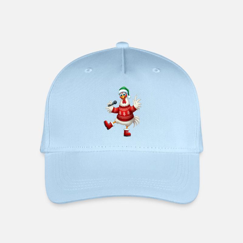 Urlaub Singende Henne Pullover - Kinder Bio Basecap - Hellblau