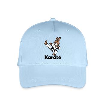 Karate Rabbit - Organic Kids’ Baseball Cap - light blue - Front