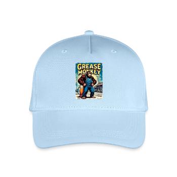 GreaseMonkey Retro Street Art - Kinder Bio Basecap - Hellblau - Vorne