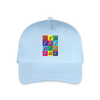 Pop Art Music Notes Mosaic - Organic Kids’ Baseball Cap - light blue - Front