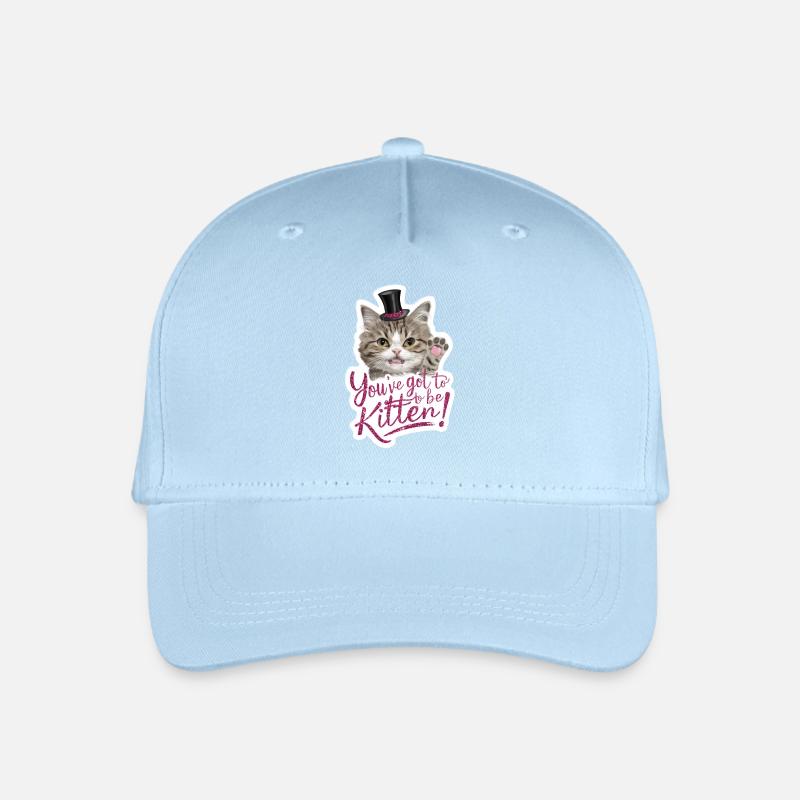 Katze - Du musst Kätzchen sein! - Kinder Bio Basecap - Hellblau