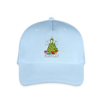 HAPPY CHRISTMAS | Weihnachtsbaum - Kinder Bio Basecap - Hellblau - Vorne