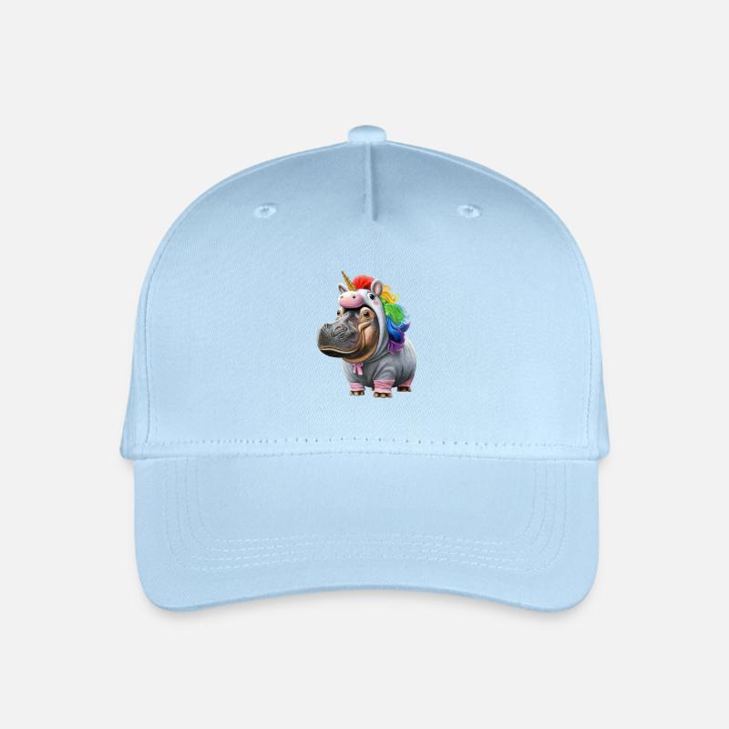 Licorne hippopotame - Casquette de baseball bio Enfant - bleu clair