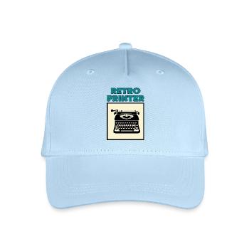 Retro-Drucker - Kinder Bio Basecap - Hellblau - Vorne