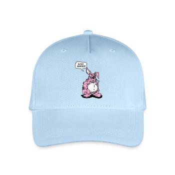 Ironisches Karikatur-Kaninchen - Kinder Bio Basecap - Hellblau - Vorne