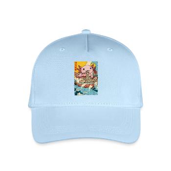 Axolotl eats ramen noodles - Organic Kids’ Baseball Cap - light blue - Front