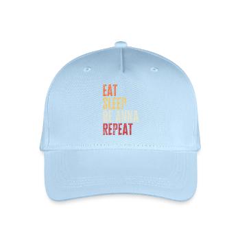 Iss, schlaf Sei Anna, wiederhole Retro-Name - Kinder Bio Basecap - Hellblau - Vorne