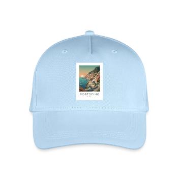 Portofino Coastal Idyll - Organic Kids’ Baseball Cap - light blue - Front