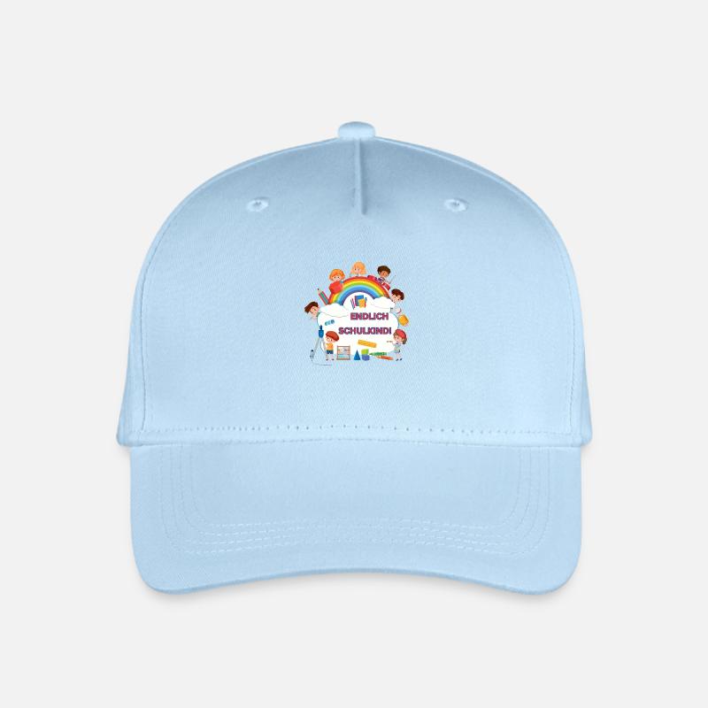 Endlich Schulkind! - Kinder Bio Basecap - Hellblau