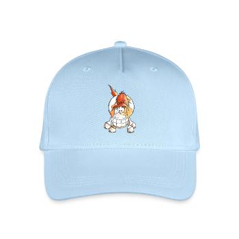 Grinsepferd - Pferd - Pony - Kinder Bio Basecap - Hellblau - Vorne