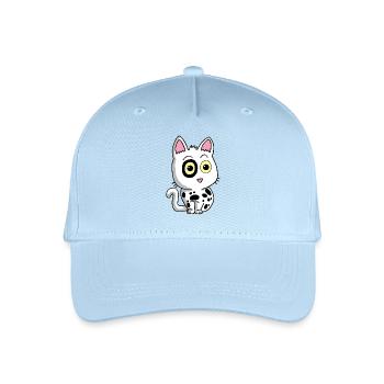 Black and white kitten - Organic Kids’ Baseball Cap - light blue - Front