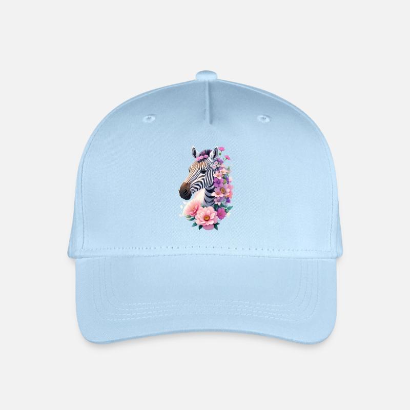 Zebra - Kinder Bio Basecap - Hellblau