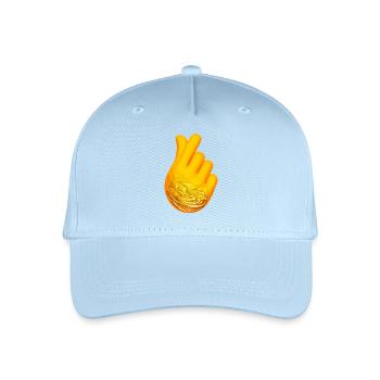 Der Aufkleber - Kinder Bio Basecap - Hellblau - Vorne