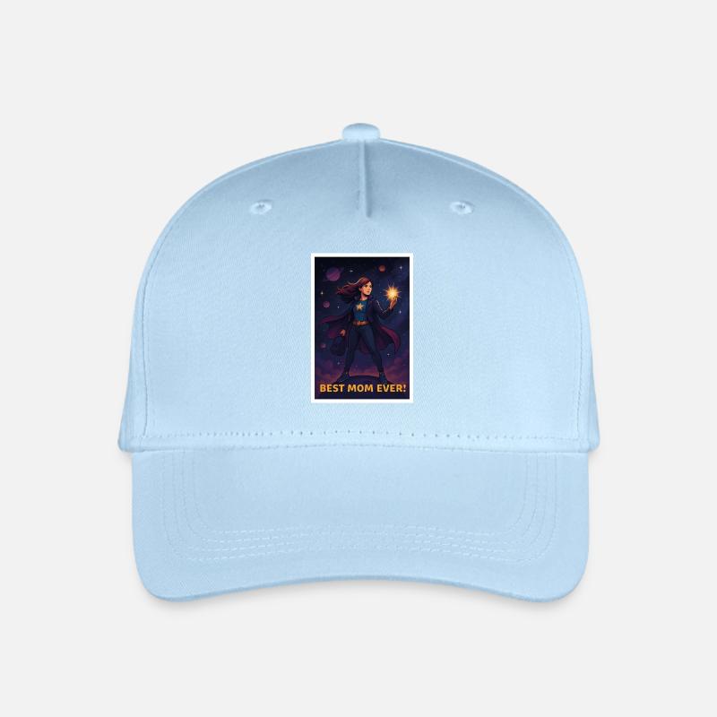 Beste Mutter aller Zeiten Superhelden Poster - Kinder Bio Basecap - Hellblau