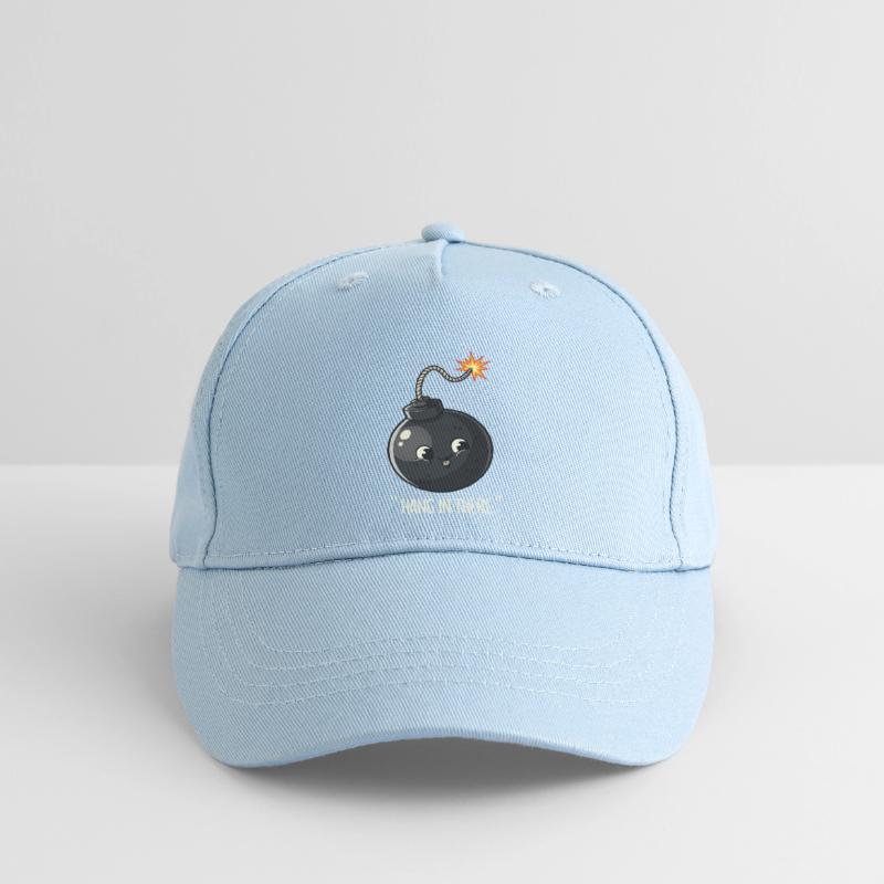 Kawaii Exploding Bomb Comic Design Organic Kids’ Baseball Cap