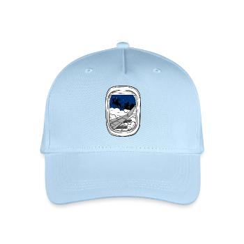 Night Flight Over Clouds Christmas Sleigh - Organic Kids’ Baseball Cap - light blue - Front