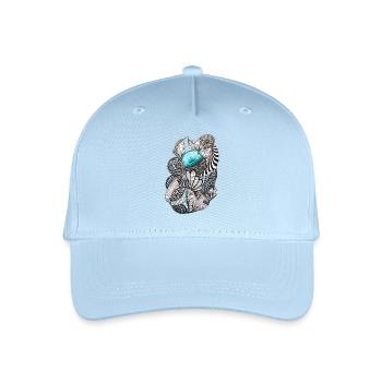 Motifs d’encre océanique - Casquette de baseball bio Enfant - bleu clair - Devant