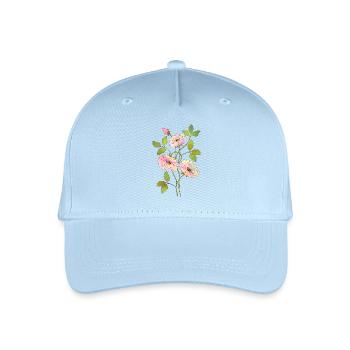 Flowers - Organic Kids’ Baseball Cap - light blue - Front