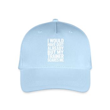 Trainer Scares Me Gym-Zitat - Kinder Bio Basecap - Hellblau - Vorne