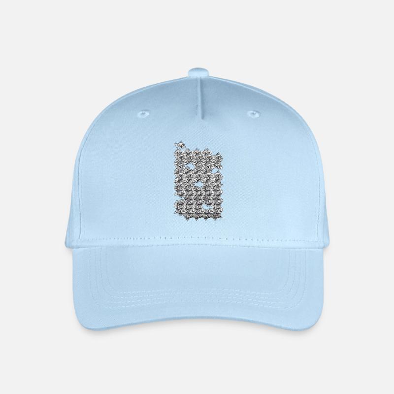 Wiederholter monochromer Fisch - Kinder Bio Basecap - Hellblau