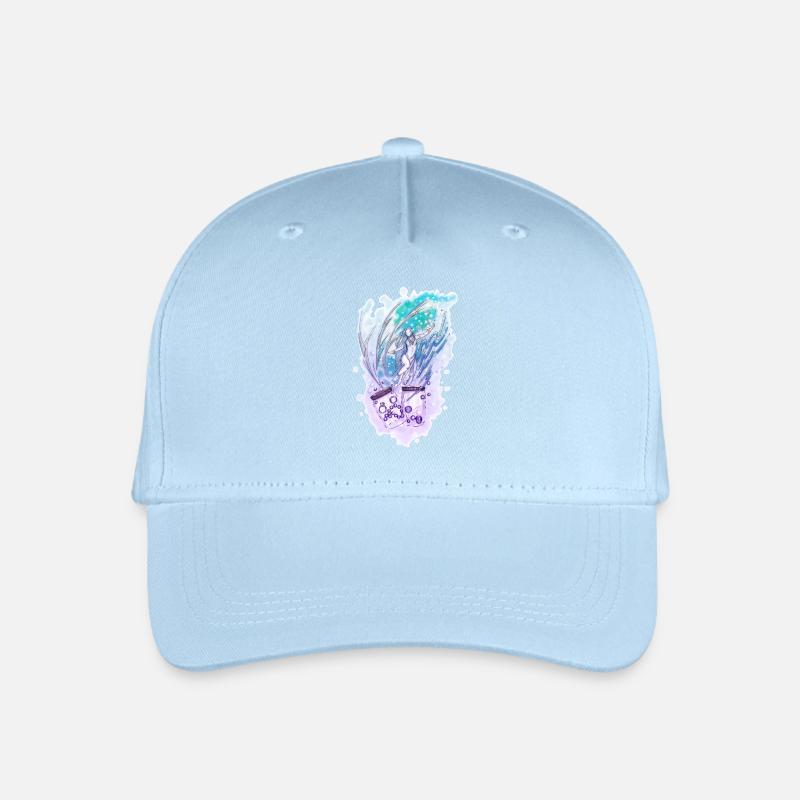 Wicca Wassermann Nixe Sternzeichen - Kinder Bio Basecap - Hellblau
