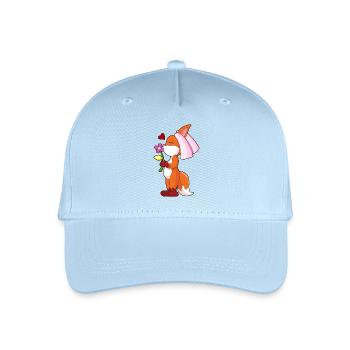 Fox Bridal Flower Wedding - Organic Kids’ Baseball Cap - light blue - Front