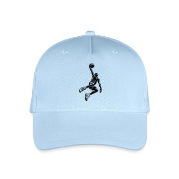 Basketball Dunking - Organic Kids’ Baseball Cap - light blue - Front
