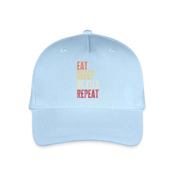 Iss, schlaf, sei Ella, wiederhole Retro-Name - Kinder Bio Basecap - Hellblau - Vorne
