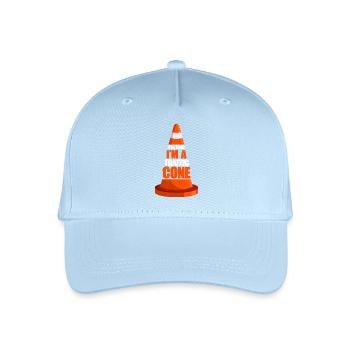 Traffic Cone Pun Illustration - Organic Kids’ Baseball Cap - light blue - Front