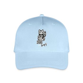 Skelett Winkekatze - Shake your Bones - Kinder Bio Basecap - Hellblau - Vorne