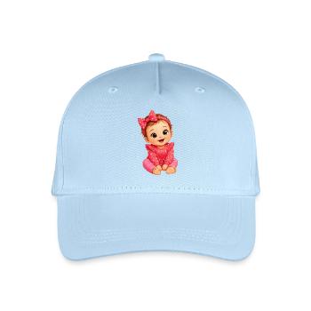 Cœurs de bébé câlins rose - Casquette de baseball bio Enfant - bleu clair - Devant
