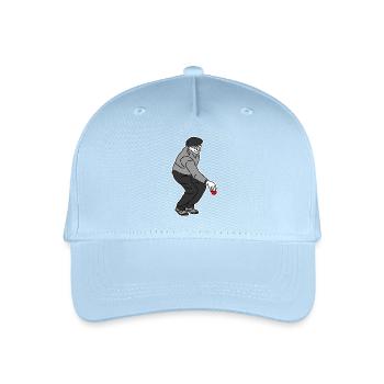 Petanque Player Right-Handed - Organic Kids’ Baseball Cap - light blue - Front