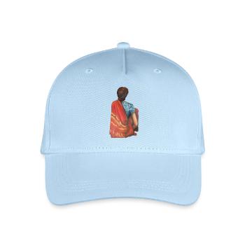 Peinture Inde femme portant un sari, bouddhiste - Casquette de baseball bio Enfant - bleu clair - Devant