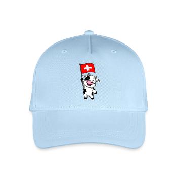 Swiss cow - Organic Kids’ Baseball Cap - light blue - Front