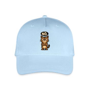 Déclaration Chat Non Juste Non Non Ne Pas Vouloir - Casquette de baseball bio Enfant - bleu clair - Devant