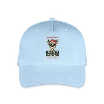 Rentiere mit Brille und Weihnachtsmütze - Kinder Bio Basecap - Hellblau - Vorne
