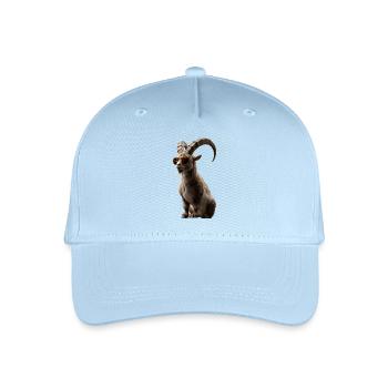 Steinbock Ziege Alpensteinbock Capricorn Ziegen - Kinder Bio Basecap - Hellblau - Vorne
