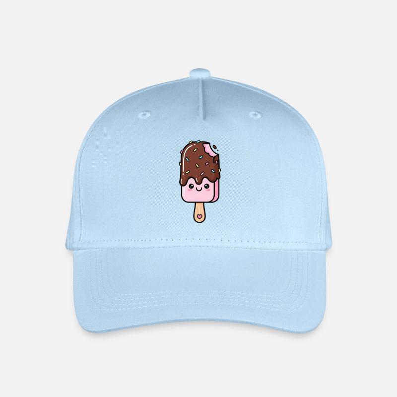 Süße Streusel-Popkunst - Kinder Bio Basecap - Hellblau