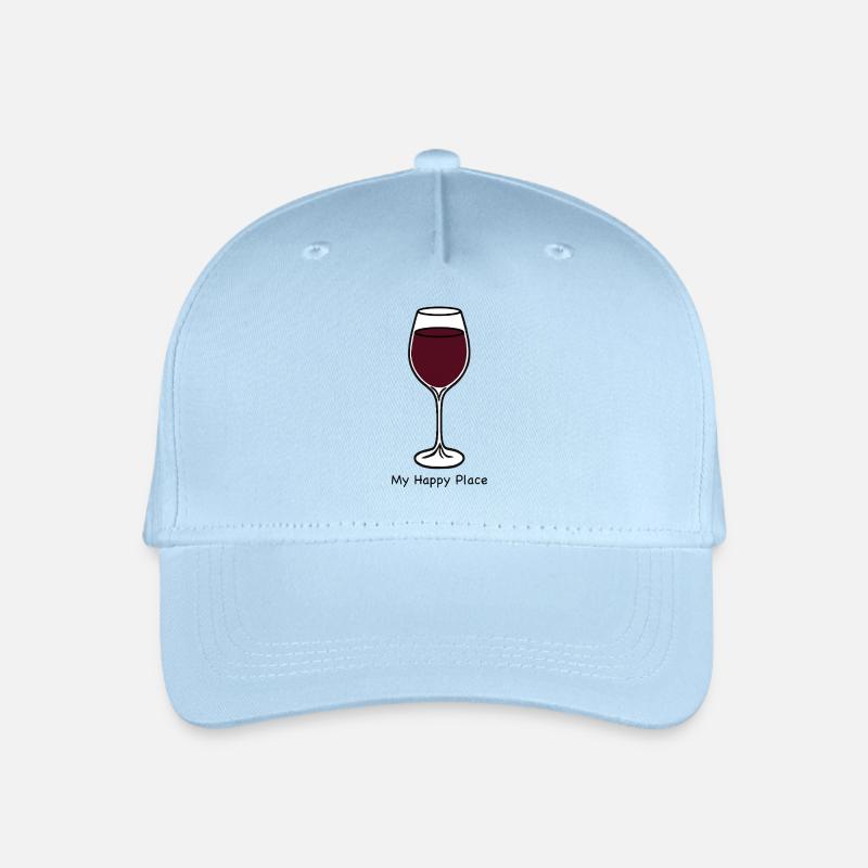 My Happy Place Weinglas - Kinder Bio Basecap - Hellblau