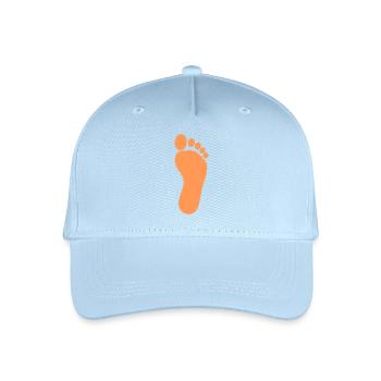 Fuß Füße Fußpflege Podologie - Kinder Bio Basecap - Hellblau - Vorne