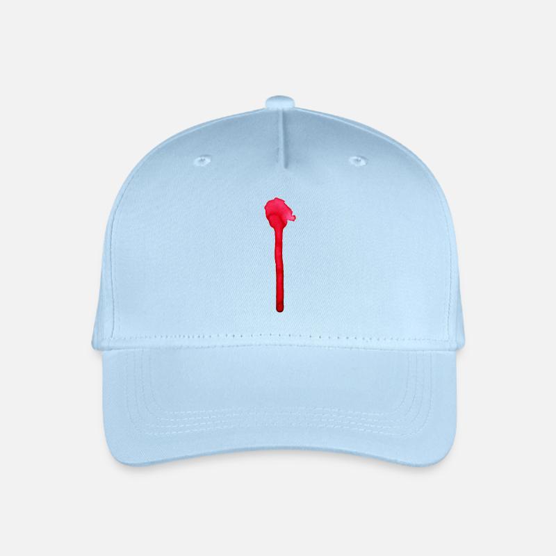 Ein verlaufender Farbklecks - Kinder Bio Basecap - Hellblau