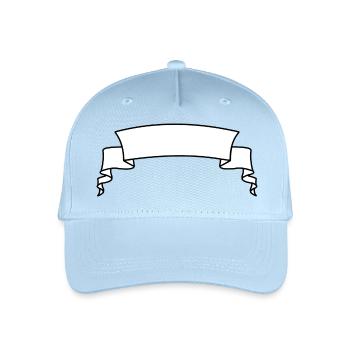 Bannière de texte blanche - Casquette de baseball bio Enfant - bleu clair - Devant