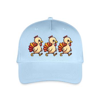 Bébé dinde de Thanksgiving - Casquette de baseball bio Enfant - bleu clair - Devant