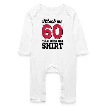 60 Anniversaire - Grenouillère bio Bébé - blanc - Devant