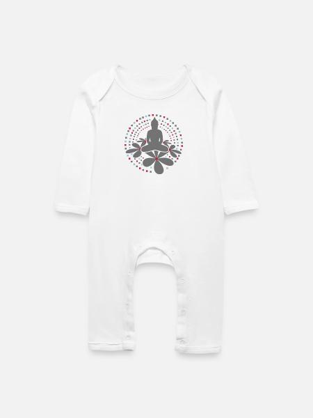 Buddha Mandala - Baby Bio Strampler - Weiß
